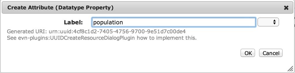 Plugin for Create Resource Dialog Specify any algorithm for generating a URI when creating a new resource in EVN Can remove