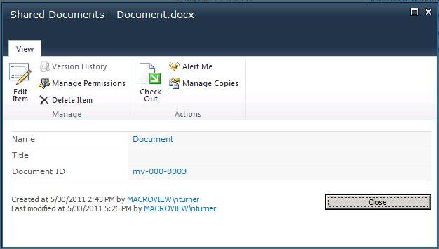 Figure 6. Display Document ID Column This will also add a column displaying the Document ID in DMF Explorer. Figure 7. Display Document ID Column 3.