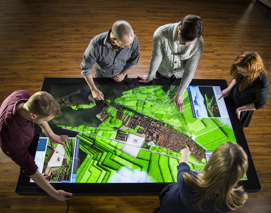 The Colossus is an 86 4K Ultra HD multitouch table large enough for engaging group interaction. It features industry-leading projected capacitive touch technology with support for 40 touch points.