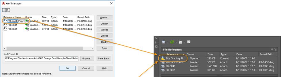 When opening a drawing with external references that aren t found, the message terminology has been changed for clarity.