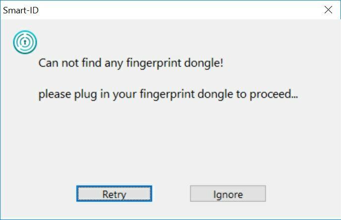 If you did not plug in the dongle, the following