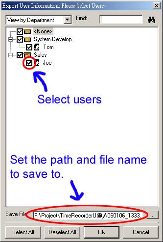 To import user settings file, click. Specify the file and then click OK to import the settings. If there are duplicate tag codes, the old ones in the database will be overwritten.