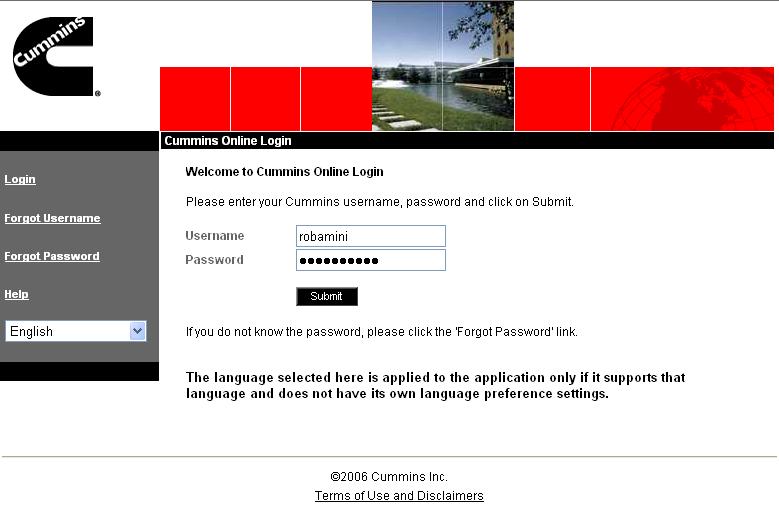 2. Enter your Username and Password from your Supplier Portal registration as shown below, then click
