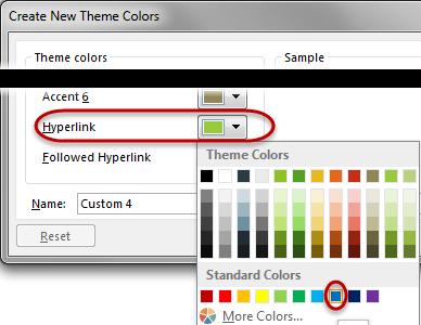 Under the variants dropdown, choose Colors, and then navigate to the bottom and choose Customize Colors On the