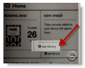 Click on the Nook icon, and you should see the book in its library. Safely remove the Nook.