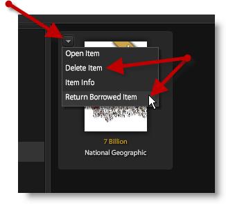 Optionally, click on Delete Item which will remove it from your library.