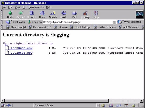 3 Browse to the 'Logging' directory. The account log files are shown. [77] The account log files [77] The account log files 4 Save the account log files to any destination on your system.