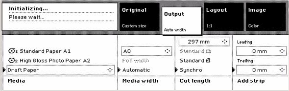 The copy settings The copy settings are divided over the following four setting cards on the scanner operator panel: 1 The 'Original' card.