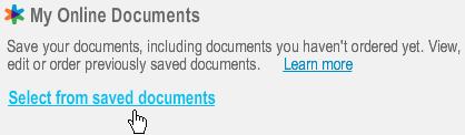 This will save the document online. You will need to set print options prior to placing any order for the document.