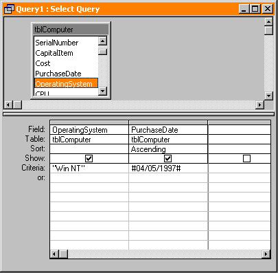 Chapter 2 Working with Queries Setting Criteria for a Query The QBE grid controls which fields are included in a query and in what order the records will appear.
