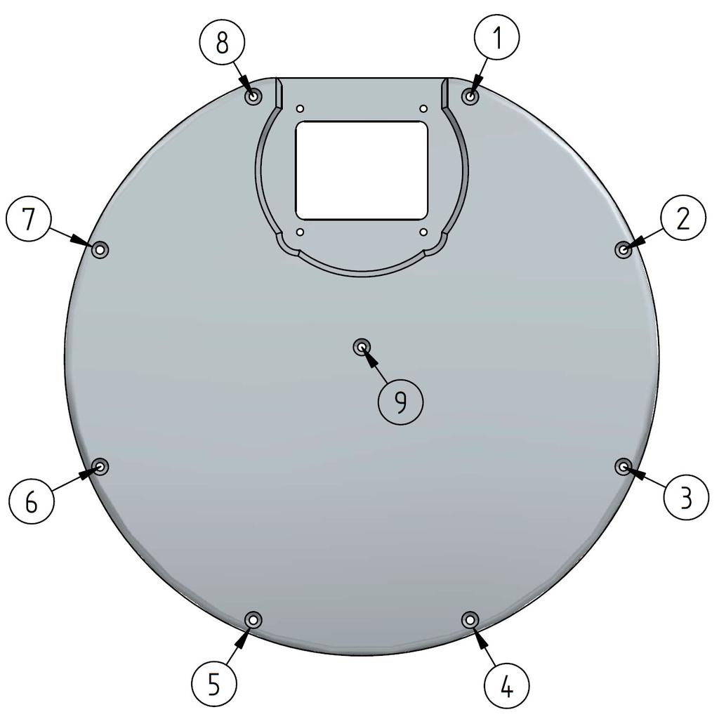 The external filter wheel housing thickness is always the same regardless of the number of positions, filter size and camera type.
