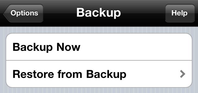 If you select a backup from a different user than the one that is currently
