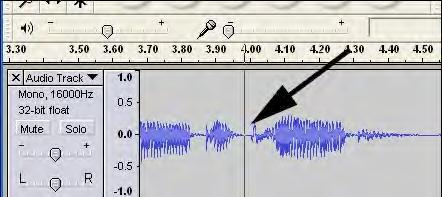 Editing As soon as you hit your delete key, Audacity removes