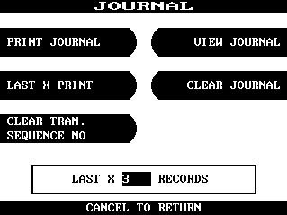Once you have found the record you are looking for, the entry on the screen can be printed by pressing the Enter key on the keypad.