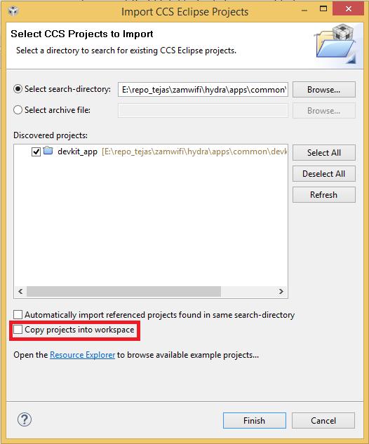 l. Select devkit_app project in Project Explorer window and press Alt+Enter to open