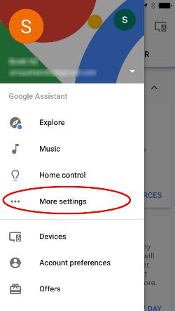 3) Select More settings from the