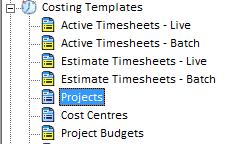 Project Records Template The final example is to show the Project Records being updated.
