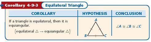 ) 5. 6. 7. For xercises 8 10, fill in the blanks to complete each definition. 8. n isosceles triangle has congruent sides.