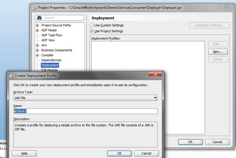 6. On the Project Properties screen, select Deployment, then click