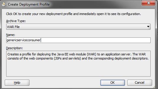 Enter a name for the deployment profile (in our case