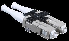 The connector utilizes a zirconia ferrule for fiber alignment; and push-pull hardware for installation into the adapter.