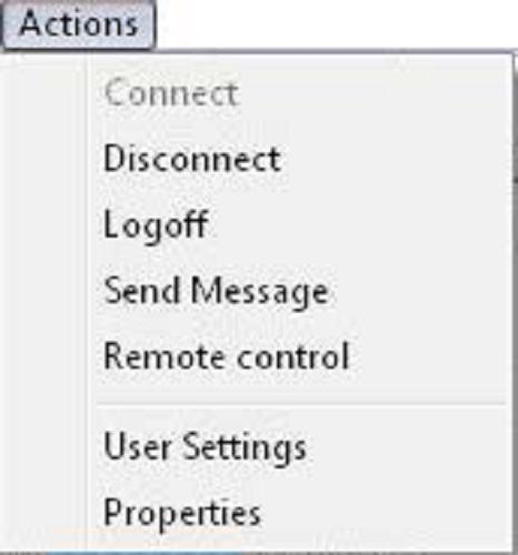 Status Bar displays the event status at the bottom of the Control Center. Refresh - displays the changes in the Remote Desktop Client connection status. 1.3.10.