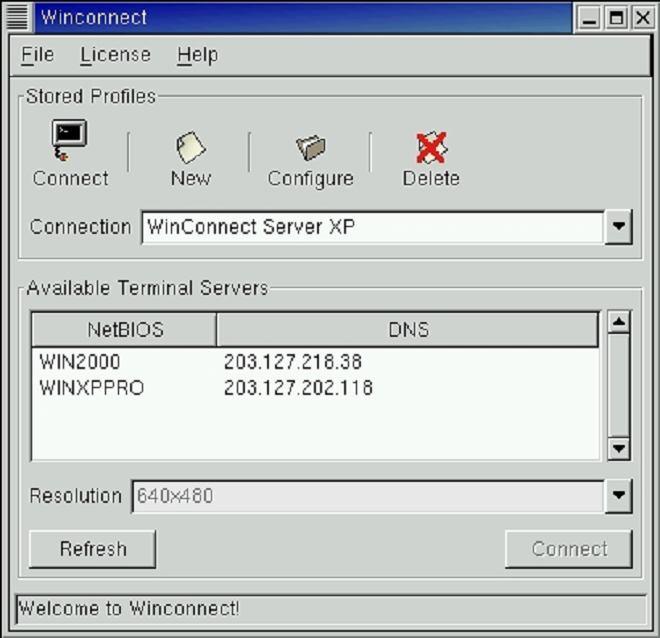 You can also run WinConnect from a terminal session/window by running the command: winconnect Step 2.
