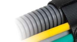 Cable ties with hook-and-loop fastener are used instead of standard cable ties, because they can be easily