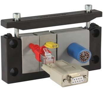 200 8-10 58 32 5,8 Split cable entry system for routeing and sealing pre-terminated cables, providing a protection class of IP65 and strain relief for cable diameters from 2 to 16 mm (KT 2-15) and 16