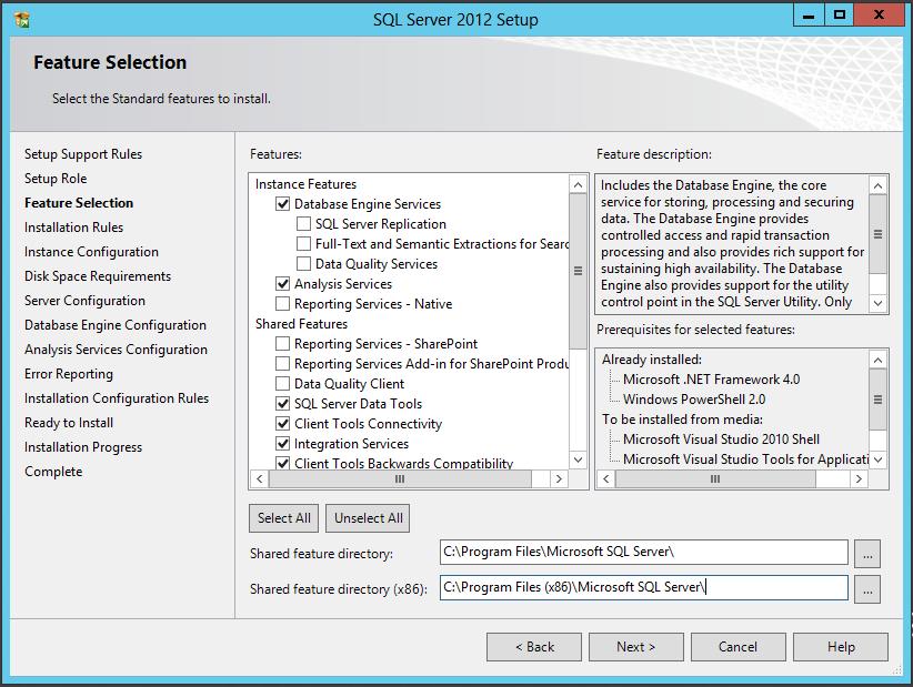 8. Setup Role: Select SQL Server Feature Installation (step 1) and click Next (step 2). 9.