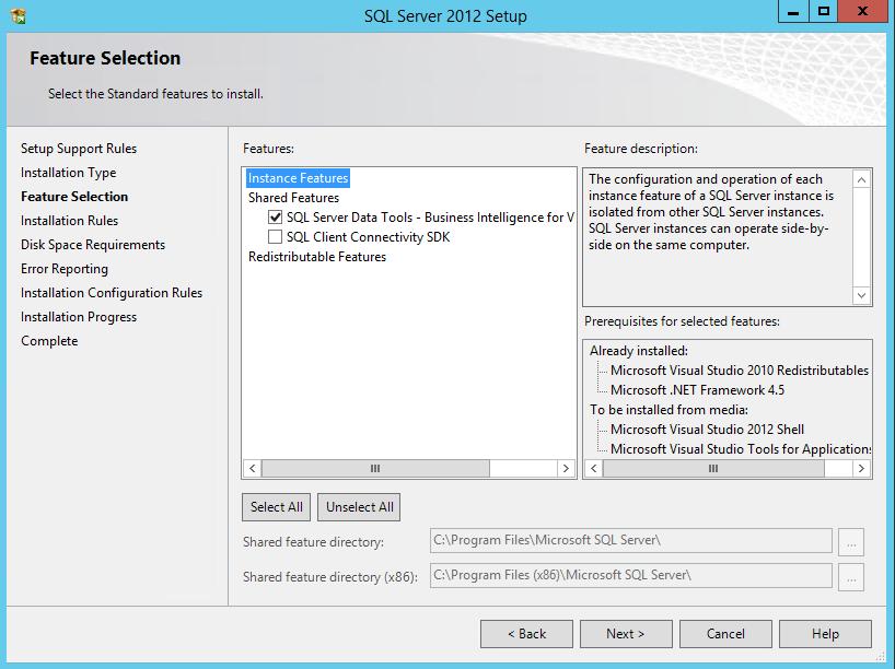 29. Select SQL Server Data Tools Business Intelligence and click Next 30. Click Next and wait until it completes.