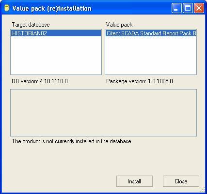 5. On the <Value pack installation> window, select the <Value Pack> on the right