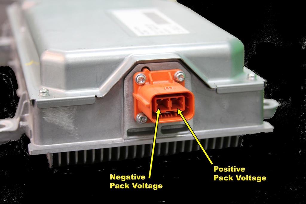 In either case, it is important to note that regardless of wire color or striping you may encounter, the positive pack voltage terminal will be on the right hand side as you face the APM.