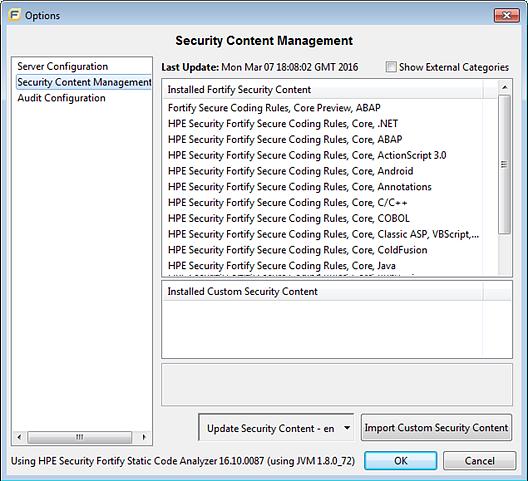 Chapter 1: Getting Started 5. To update security content automatically and with a specific frequency: a. Select the Perform Security Content Update Automatically check bo