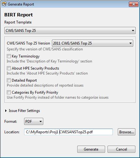 Chapter 5: Audit Workbench Reports Report Template PCI DSS Compliance: Application Security Requirements Description This report summarizes the application security portions of PCI DSS v2.0 