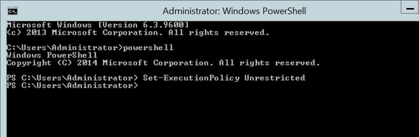 Figure 1 Set-ExecutionPolicy command 3. From PowerShell change to the c:\nano directory. 4.
