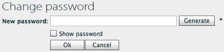 If you wish the password to be shown on user details form (if you don t want it to show as encrypted), select the Show password checkbox.