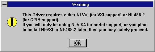 The following warning screen pops up if applicable. If this situation applies, click OK but exit the main screen when it appears.