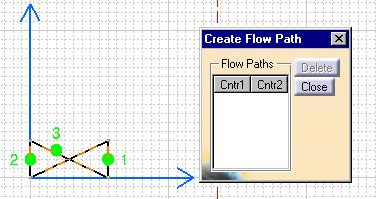 Define Flow Path on a Component This task shows you how to create a flow path between the connectors on a component. Creating a flow path only creates a flow connection between connectors.