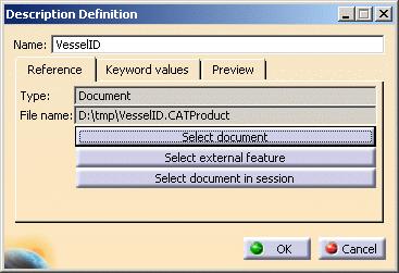 The Description Definition dialog box displays with Block Valve Function in the name field. 5.