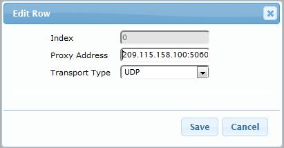 Microsoft Skype for Business & TELUS SIP Trunk a. Configure a Proxy Address Table for Proxy Set 1: b. Navigate to Configuration tab > VoIP menu > VoIP Network > Proxy Sets Table > Proxy Address Table.