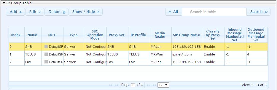 Microsoft Skype for Business & TELUS SIP Trunk 4. Configure an IP Group for Fax supporting the ATA device.