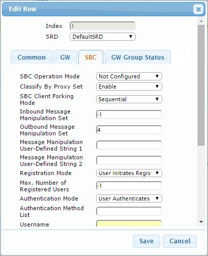 Configuration Note 4. Configuring AudioCodes E-SBC 10. Assign Manipulation Set ID 4 to the TELUS SIP trunk IP Group: a.