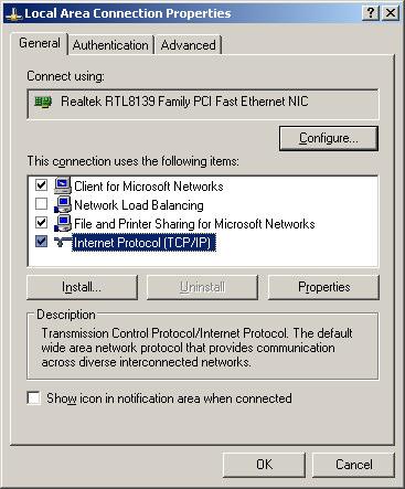 22. If the computer is using a dynamic IP address, a warning pops up.