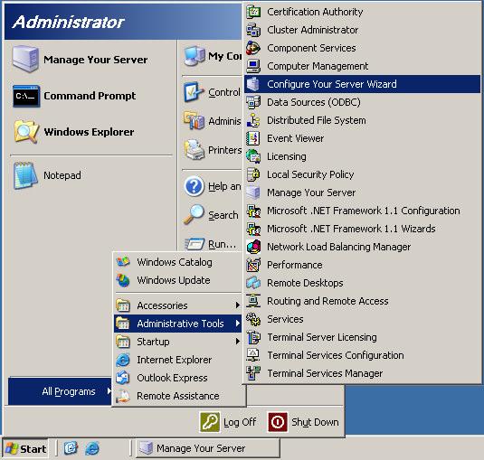 Part 1: Installation and Configuration for Windows 2003 Server environment Microsoft Windows 2003 has four versions. We will use Windows 2003 Enterprise Server for this example.