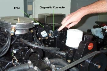 7. Con necting the Diacom Cables Before connecting Diacom s communication cable to an engine, verify that the engine s ignition switch is in the OFF