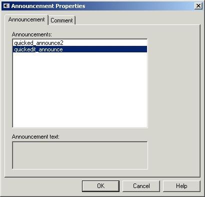 Route Call to a Scheduled Target Following is the Properties dialog box of the Announcement node: Figure 12: Announcement Properties - Announcement Tab Define Announcement node properties as follows:
