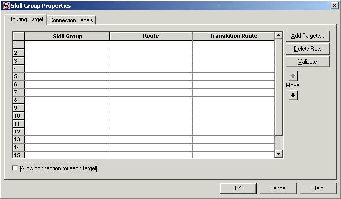 Define Set of Skill Groups to Receive the Contact Define Set of Skill Groups to Receive the Contact You define a set of skill groups that can receive the contact by using the Skill Group node in the