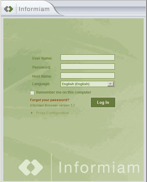Figure 9: Login page Requesting a New Password To request a new password, if you forget yours: 1.