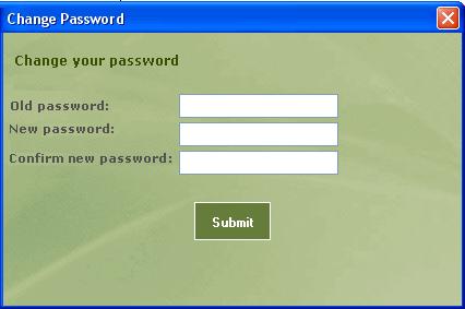 Changing a Password You must be logged in to change your password. To change your password: 1. Click the Change Password button. A Change Password page displays (Figure 11).
